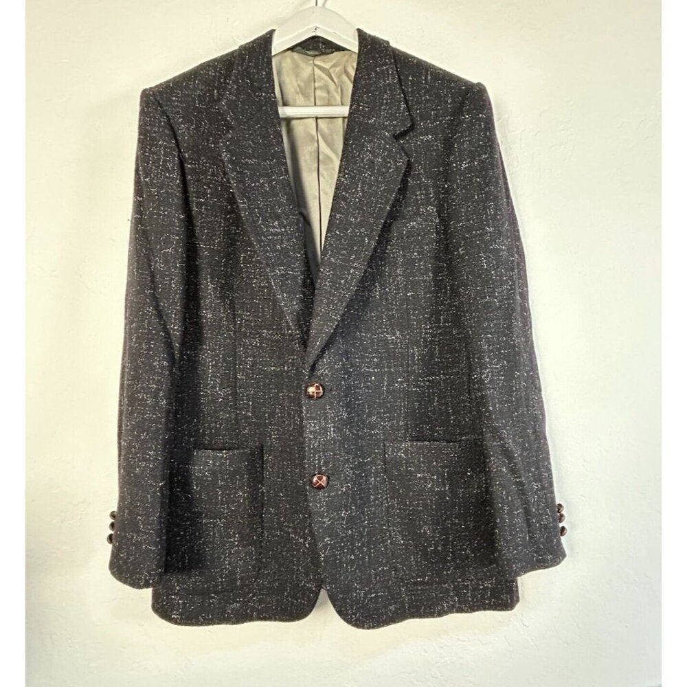 Vintage Union Made Man in Wool  Jacket Single Breasted Two-Button Coat Retro